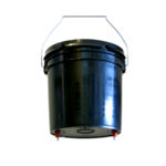 Black one-gallon gravity-fed poultry nipple waterer