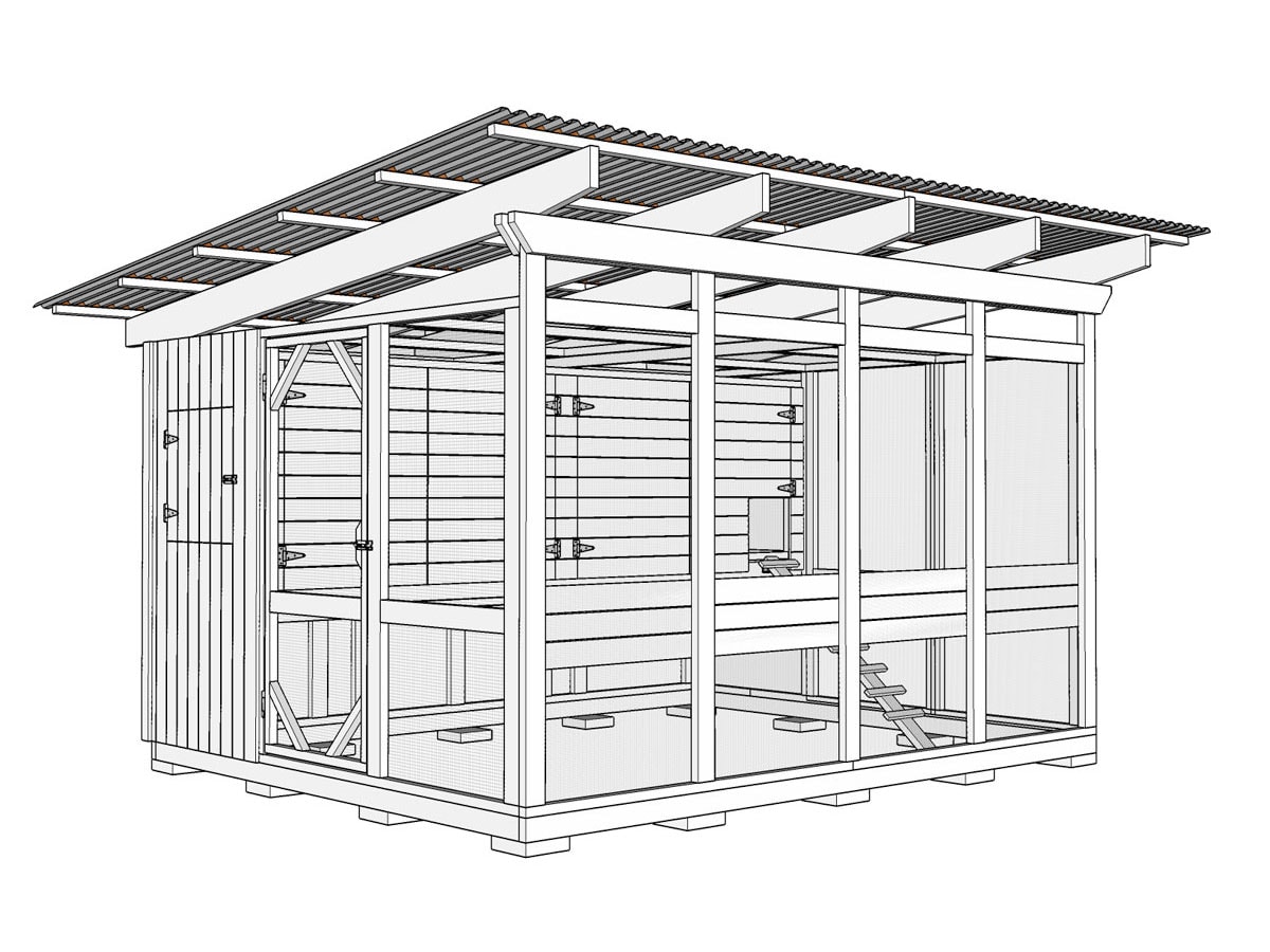 The Garden Loft Large WalkIn Chicken Coop Plans The Garden Coop
