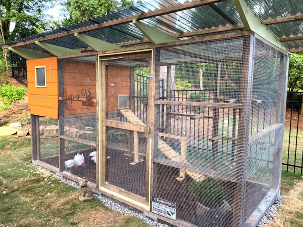 Extra wide Garden Coop chicken coop from plans