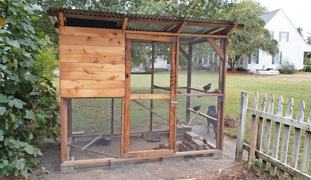 North Carolina walk-in chicken coop from plans